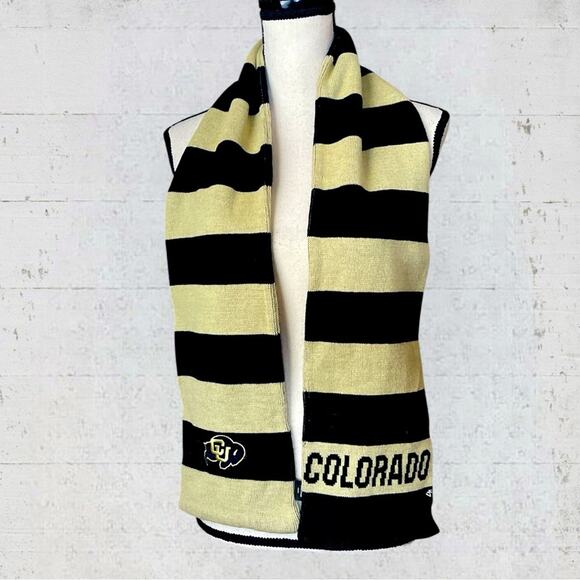 University of Colorado ‘47 Brand Rugby Stripe Scarf Buffalo Logo - Picture 1 of 5